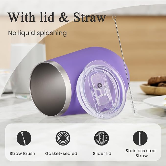 MEWAY 12oz Stainless Steel Wine Tumbler - Image 3