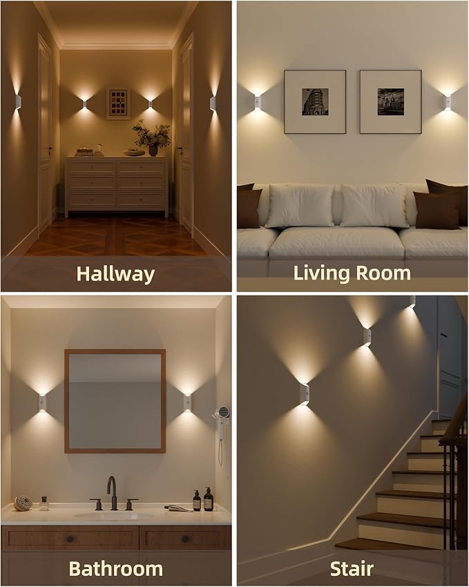 EZVALO Motion Sensor Wall Lights, 4000mAh Rechargeable Battery Operated Wall - Image 4