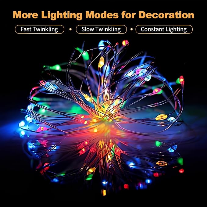 20 Pack Multi-Color LED Fairy Lights Battery Operated, 7FT 20 LED Waterproof - Image 2