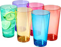 Khen Classic Plastic Reusable Drinking Glasses Restaurant Cups Style 20 oz by Khen