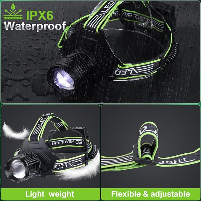BUD K Rechargeable LED Headlamp, 1000 Lumens Super Bright Headlamp Flashlight - Image 7