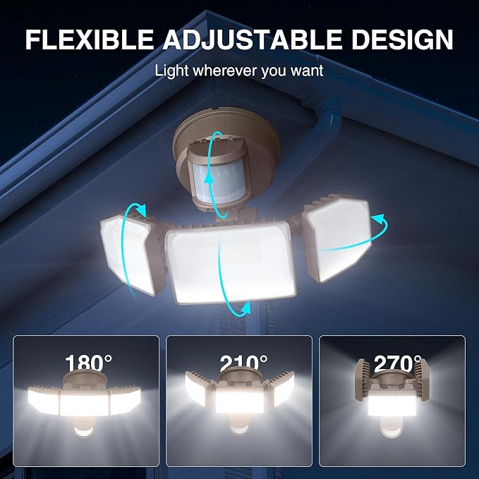 Abovizo 85W LED Security Lights Motion Sensor Light Outdoor, 8500LM Dusk to Dawn - Image 8