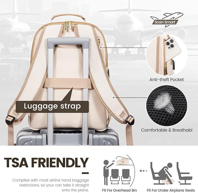 LOVEVOOK Laptop Backpack for Women 15.6 inch, Cute Womens Travel Backpack Purse - Image 6