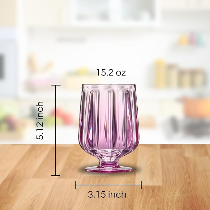 15oz Unbreakable Premium Drinking Glasses Set of 4 - Image 3