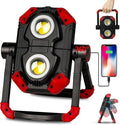 YZONI LED Work Light Rechargeable, 2 COB 2500LM Folding Portable Flood Light by InsideoroutsideYzonidelivers