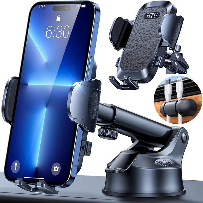 HTU 【98+LBS Strongest Suction & Military-Grade】 Ultimate Car Phone Mount【Patent by HTU15yearsincarmounts