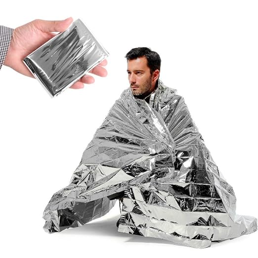 Super Z Outlet Emergency Silver Mylar Thermal Compact Waterproof Blankets by SuperZOutlet