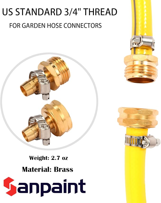 Brass Garden Hose Connector Repair Mender Kit - Image 6