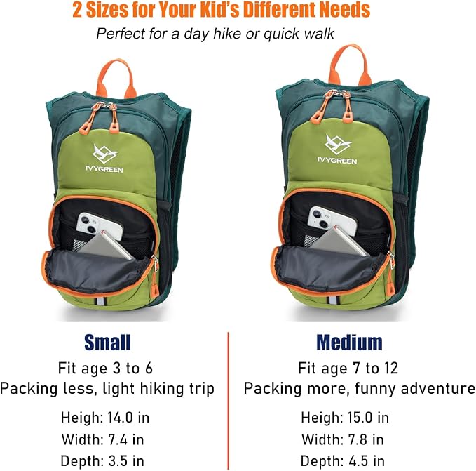 Ivygreen Kids Hydration Backpack, Hiking Backpack - Image 6