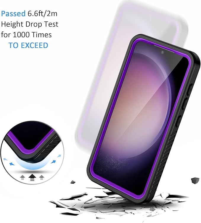 Lanhiem for Samsung Galaxy S23+ Plus Case, IP68 Waterproof Dustproof Case - Image 4