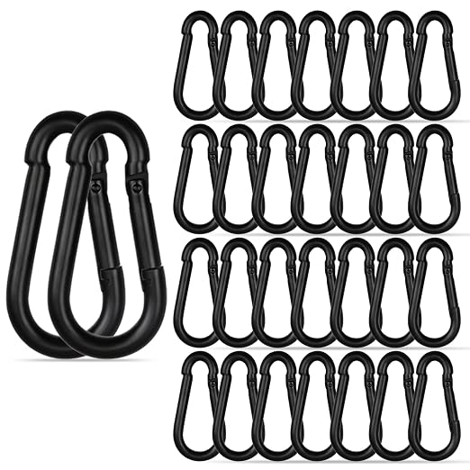 30PCS M5 Heavy Duty Carabiner Clip, 2Inch Snap Hook Quick Link Small Carabiner by XHAMXE