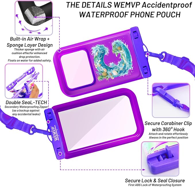 Personalized Initial Waterproof Phone Pouch Case - Image 3
