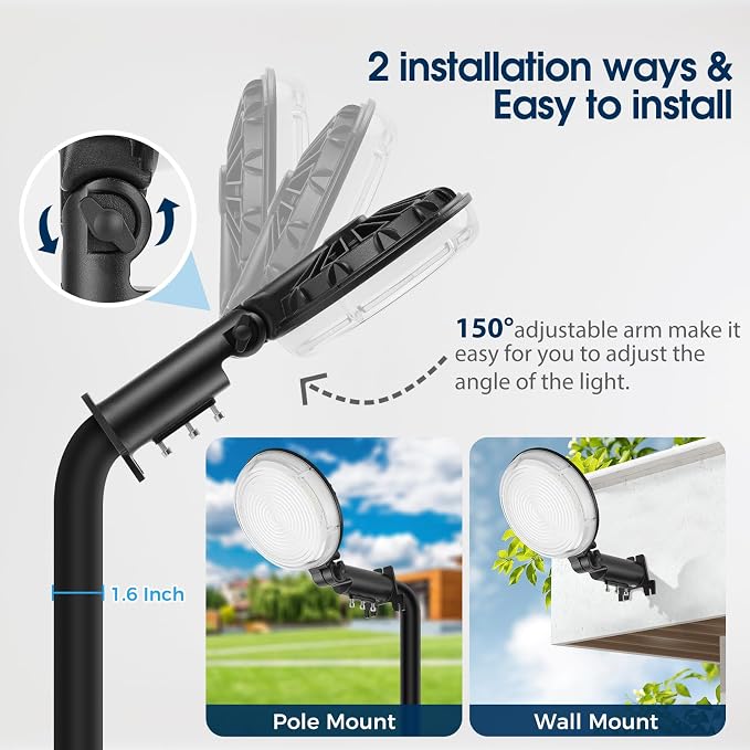 LED Barn Light 150W 21000LM Dusk to Dawn Outdoor Lighting, 6500K Daylight Yard - Image 5