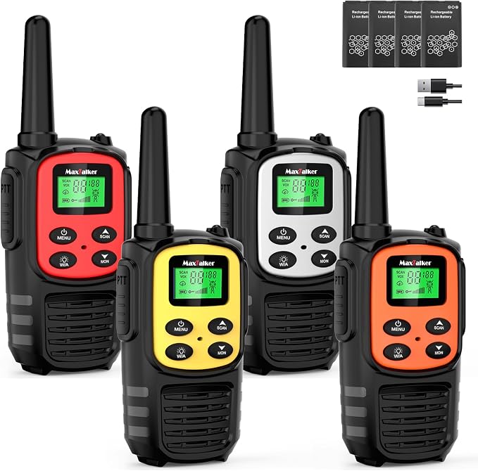 MaxTalker Walkie Talkies for Adults, Rechargeable Walkie Talkies Long Range by MaxTalker