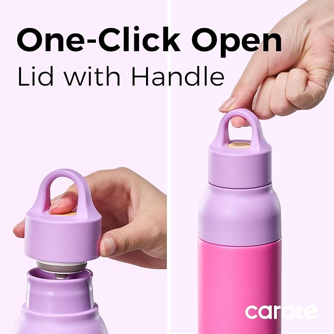 CAROTE 19 oz One-Click Open Insulated Water Bottle & 21 oz Tumblers - Image 3