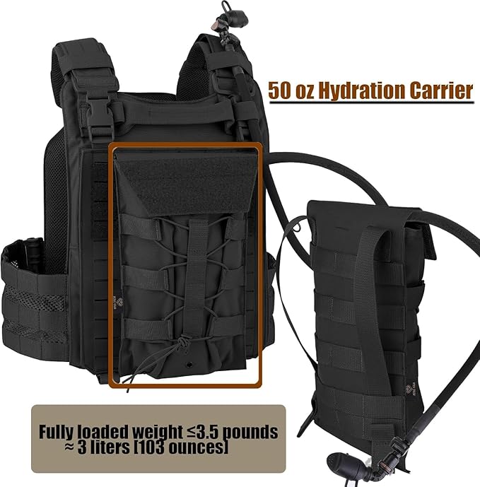 PETAC GEAR 1.5L / 3L Tactical Hydration Pack，Molle Carrier Pouch - Image 2
