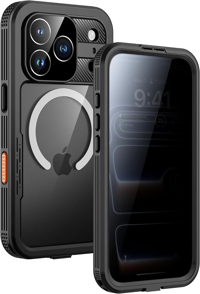 Lanhiem Magnetic for iPhone 17 Pro Case, Built-in Privacy Screen Protector by LanhiemHome