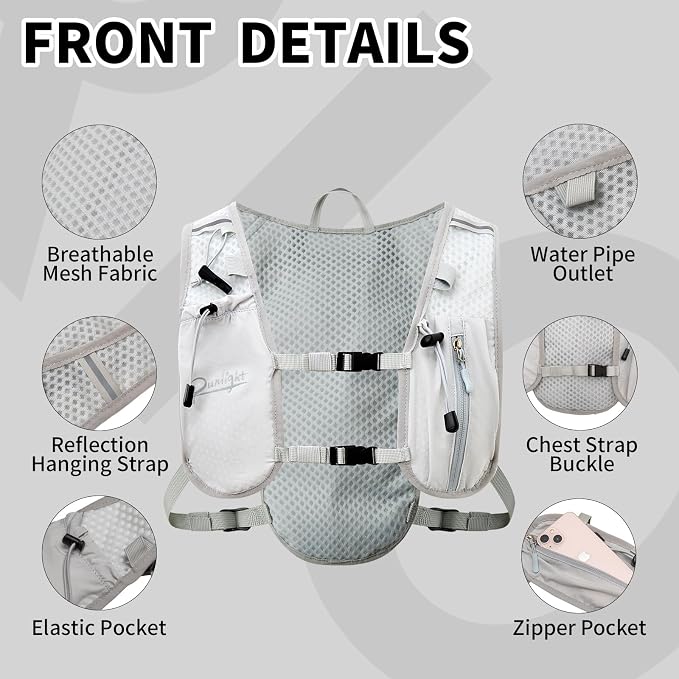 Runlight Running Vest for Women Men Lightweight Hydration Backpack Pack - Image 3
