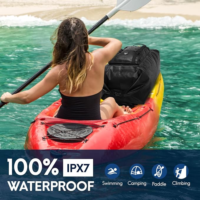 Haimont Waterproof Backpack Roll Top Dry Bag Kayak Dry Backpack - Image 2