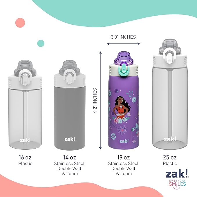 Zak Designs Disney Princess Sage Kids Water Bottle - Image 10