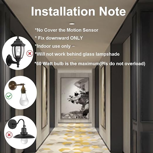 LPHUMEX 3pcs Motion Sensor Light Sockets, E26/E27 Screw in Motion Sensor Sockets - Image 3