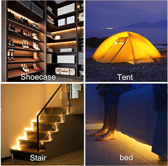 WOBANE Motion Activated LED Strip Light, Rechargeable Magnetic Battery Box - Image 5