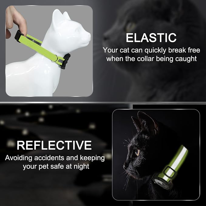 Reflective AirTag Cat Collar, Integrated Cat Tracker Collar - Image 2