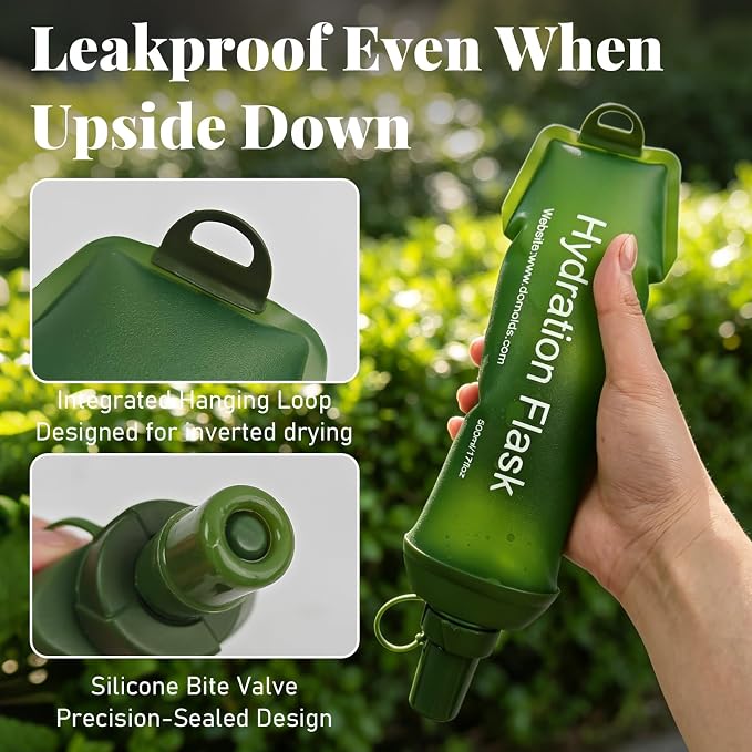 2Pcs 500ml Soft Flask, TPU Collapsible Soft Water Bottle - Image 3