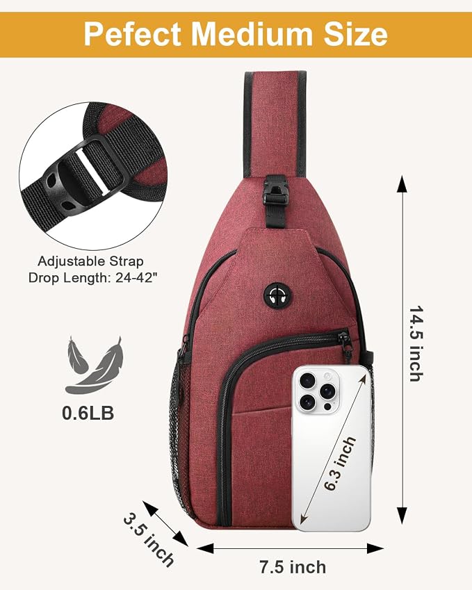 Pritent Crossbody Bags for Women Man Waterproof Sling Bag Backpack Trendy - Image 2
