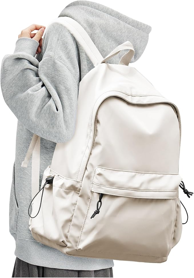 BJLFS Large White Backpack for Women Men, Gym Backpack for Women Foldable by BJLFS
