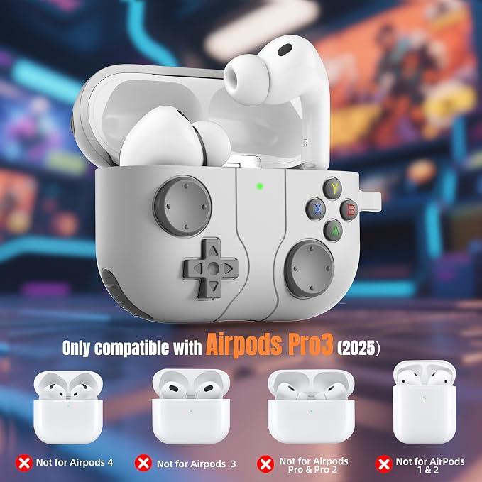 Getino Game Case for AirPods Pro 3 Case 2025, Shockproof Silicone Cover for - Image 2