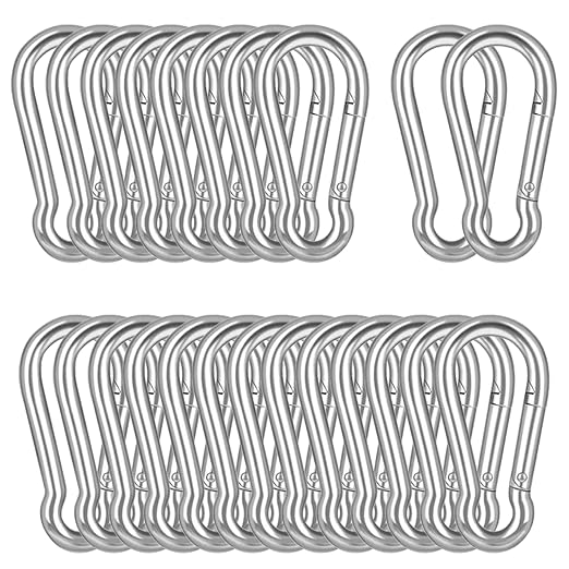 30PCS M8 Heavy Duty Carabiner Clip, 3Inch Snap Hook Quick Link Small Carabiner by XHAMXE