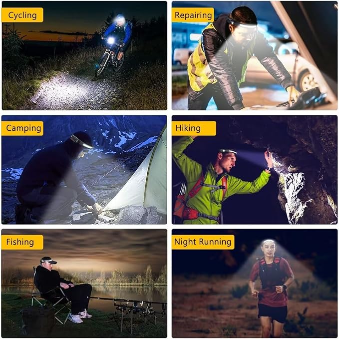 Headlamp Rechargeable 2PCS, 230° Wide Beam Head Lamp LED - Image 7