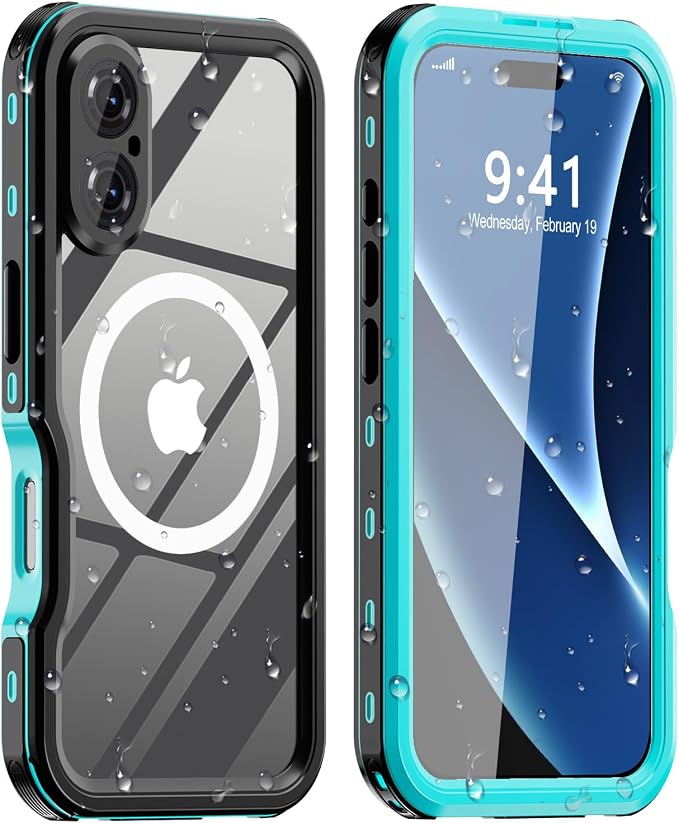 for iPhone 16 Case Waterproof | Full Body Shockproof Dust Proof Phone Case Cover by LOVEBEIDI