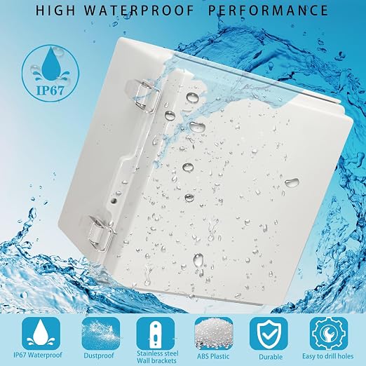Waterproof Electrical Box with Mounting Plate, IP67 Junction Box Stainless - Image 2