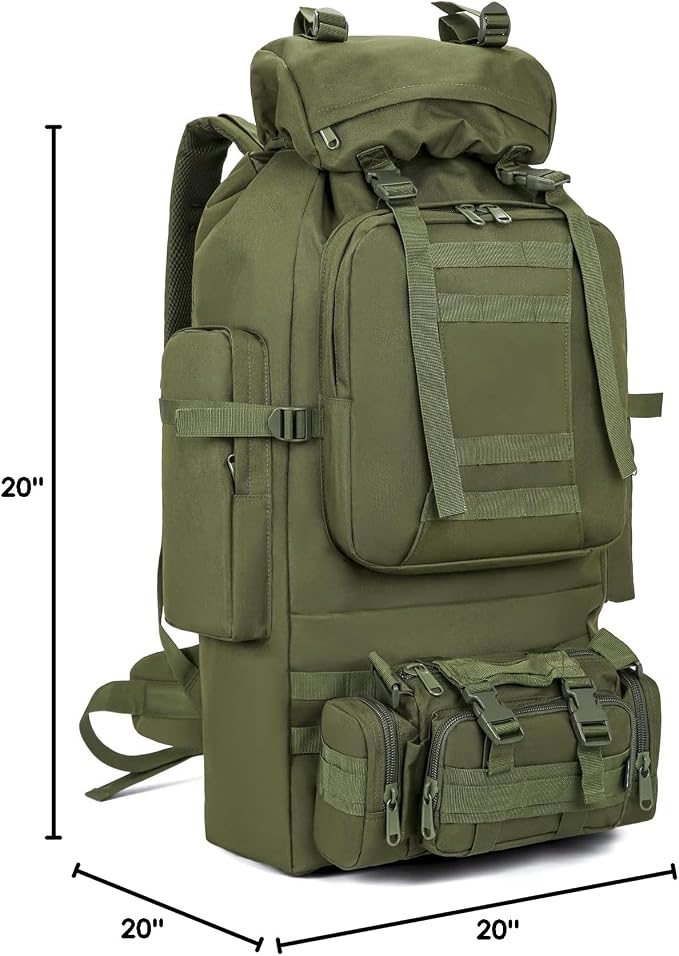 100L Camping Hiking Backpack, Molle military Tactical rucksack backpack - Image 10
