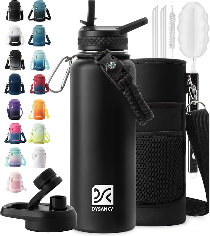 DYSANKY 40 oz Insulated Water Bottle | Thickened Stainless Steel Vacuum Metal | by DYSANKY