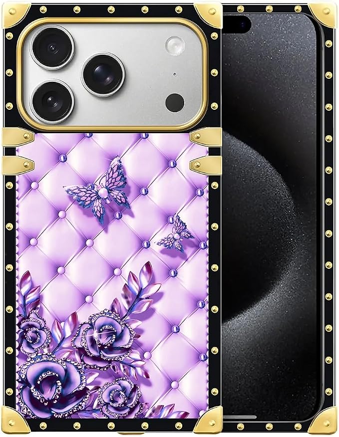 for iPhone 17 Pro Max Case Luxury Golden Decoration by Unknown