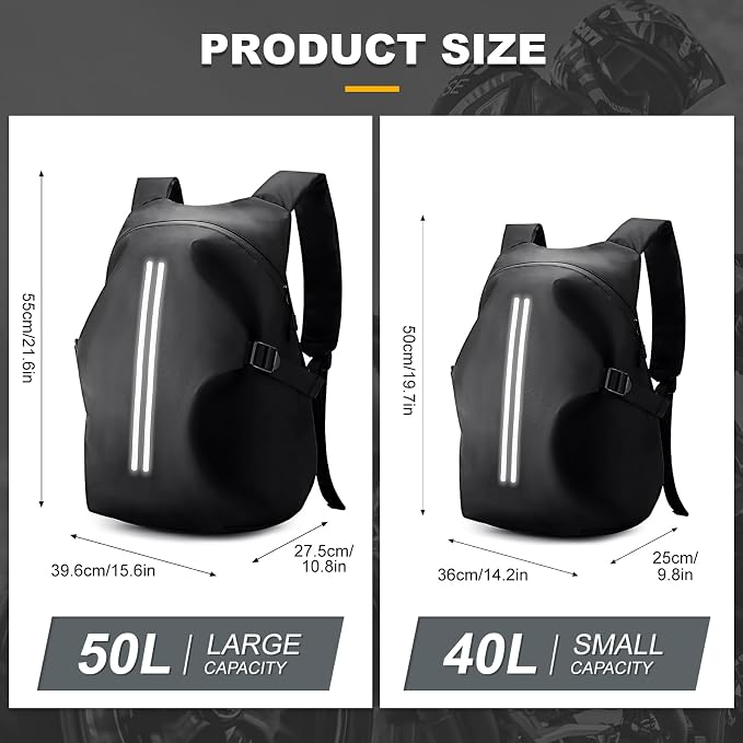 Motorcycle Helmet Backpack, Luggage Backpack - Image 3