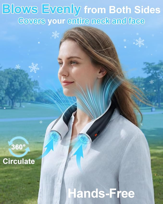Rohent Portable Hands-Free Neck Fan - 4000mAh Battery - Image 2