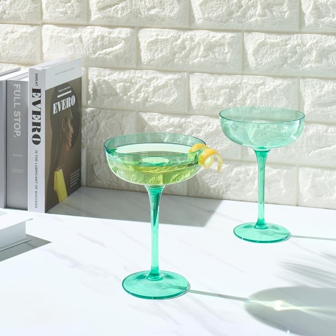 Acrylic Shatterproof Martini, Champagne & Cocktail Unbreakable Glasses | Set of - Image 2