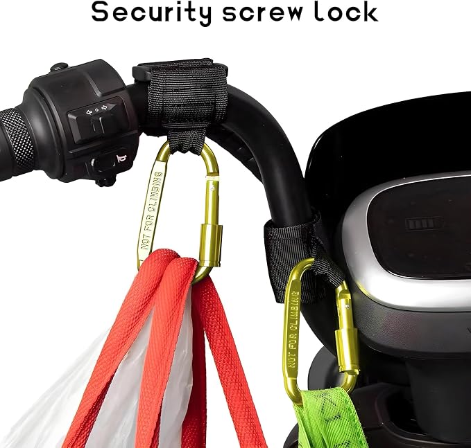 2 PCS UTV Hook for Hanging Headsets, Aluminum Alloy Stroller Carabiner Clips - Image 4