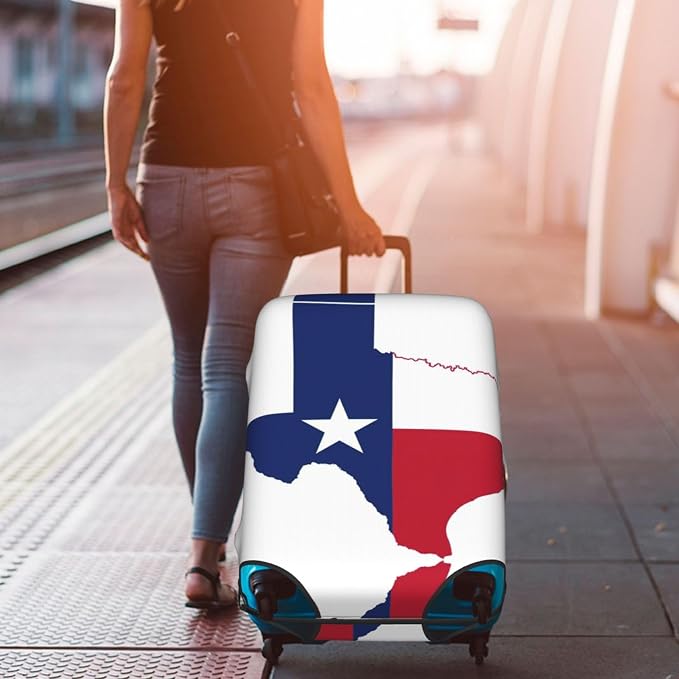 Texas State Flag Map Print Suitcase Covers - Image 8