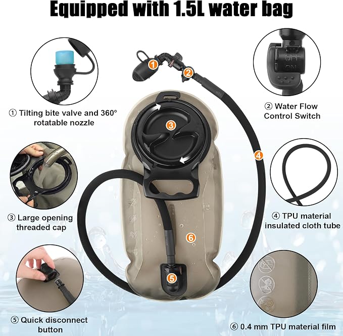 PETAC GEAR Tactical Molle Hydration Pack - Image 4