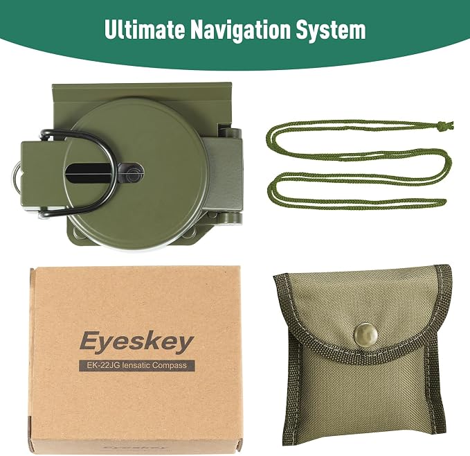 Eyeskey Multifunctional Military Sighting Navigation Compass Impact Resistant & - Image 8