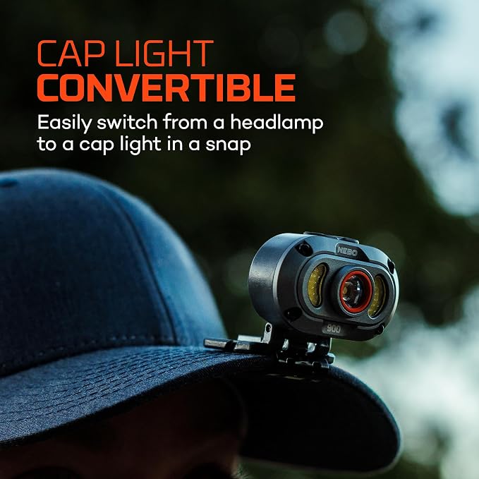 NEBO MYCRO 900+ Headlamp | USB-C Rechargeable 900 Lumen Headlamp, 7 Light Modes - Image 6