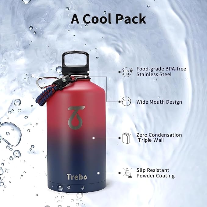 Trebo 1 Gallon Water Bottle Insulated - Image 6