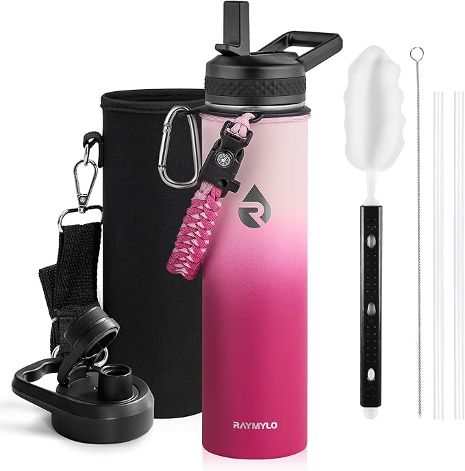 RAYMYLO Insulated Water Bottle 24oz, Triple Wall Vacuum Stainless Steel by RAYMYLO