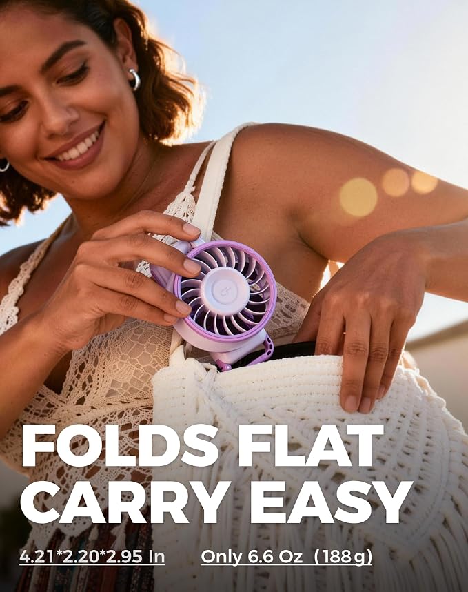 Diveblues Portable Turbo Fan, 100 Speed Handheld Fan - Image 7