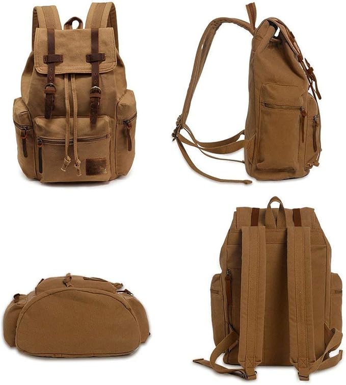 AUGUR High Capacity Canvas Vintage Backpack - Image 7